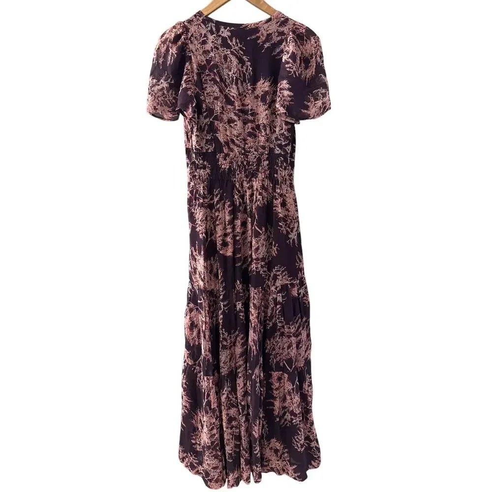 Anthropologie Somerset Maxi‎ Dress Chiffon Edition Pockets Size XS - Picture 11 of 14